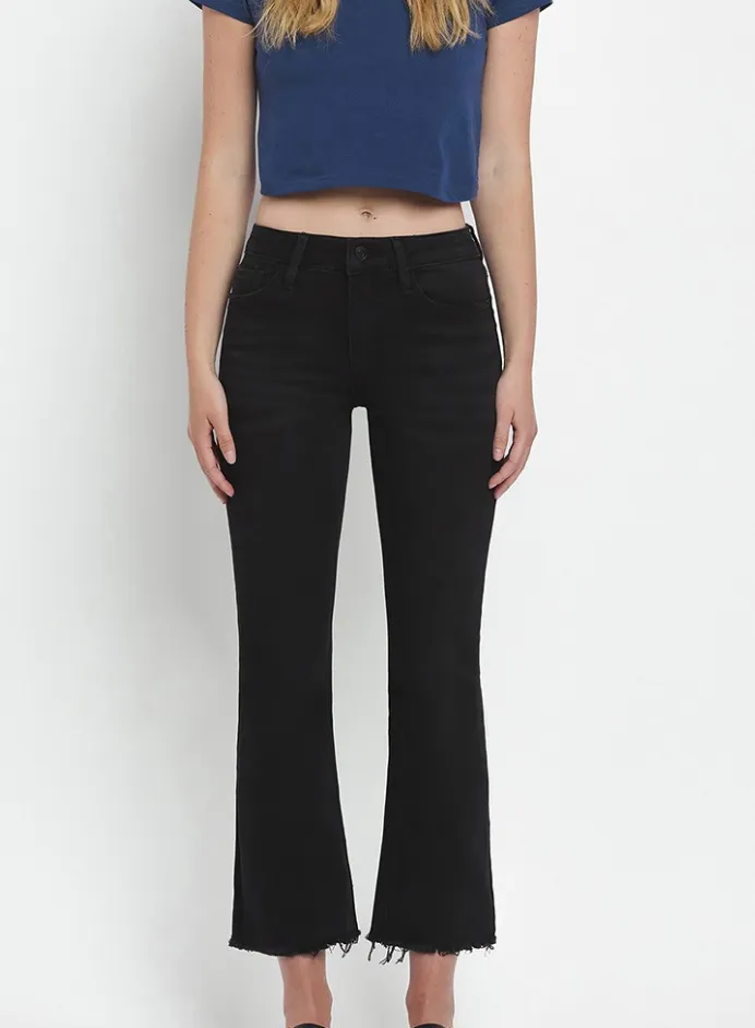 Riley Raw Hem Jeans - Black