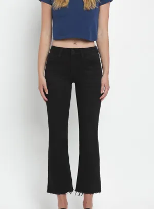 Riley Raw Hem Jeans - Black