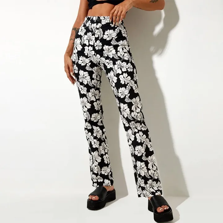 Rima Printed Boot Cut Pants