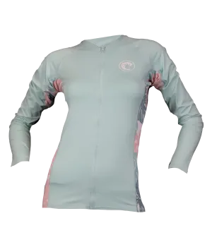 Ringer Ladies Zip Lycra L/S T-Shirt