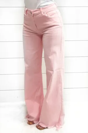 Risen Jeans - Lanie Wide Leg Jeans - Pink