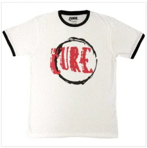 Rock Off - The Cure 'Circle Logo' Unisex Ringer T-Shirt
