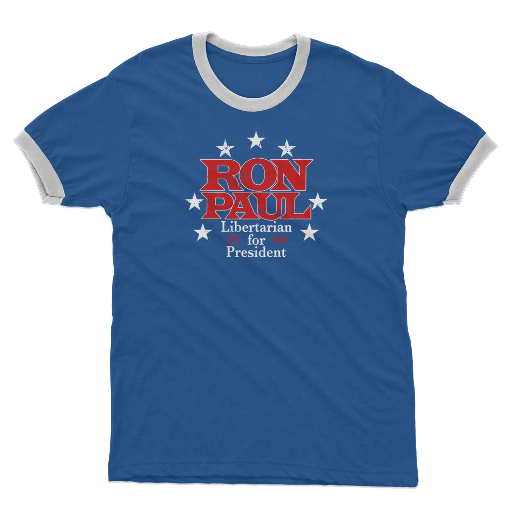 Ron Paul for President Red Adult Ringer T-Shirt