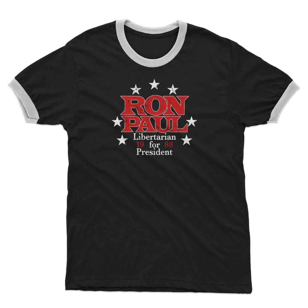 Ron Paul for President Red Adult Ringer T-Shirt