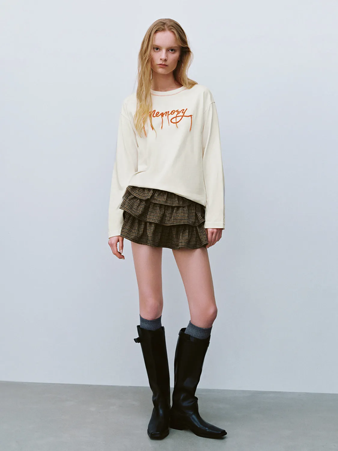 Ruffle Hem Mini A-Line Skirts