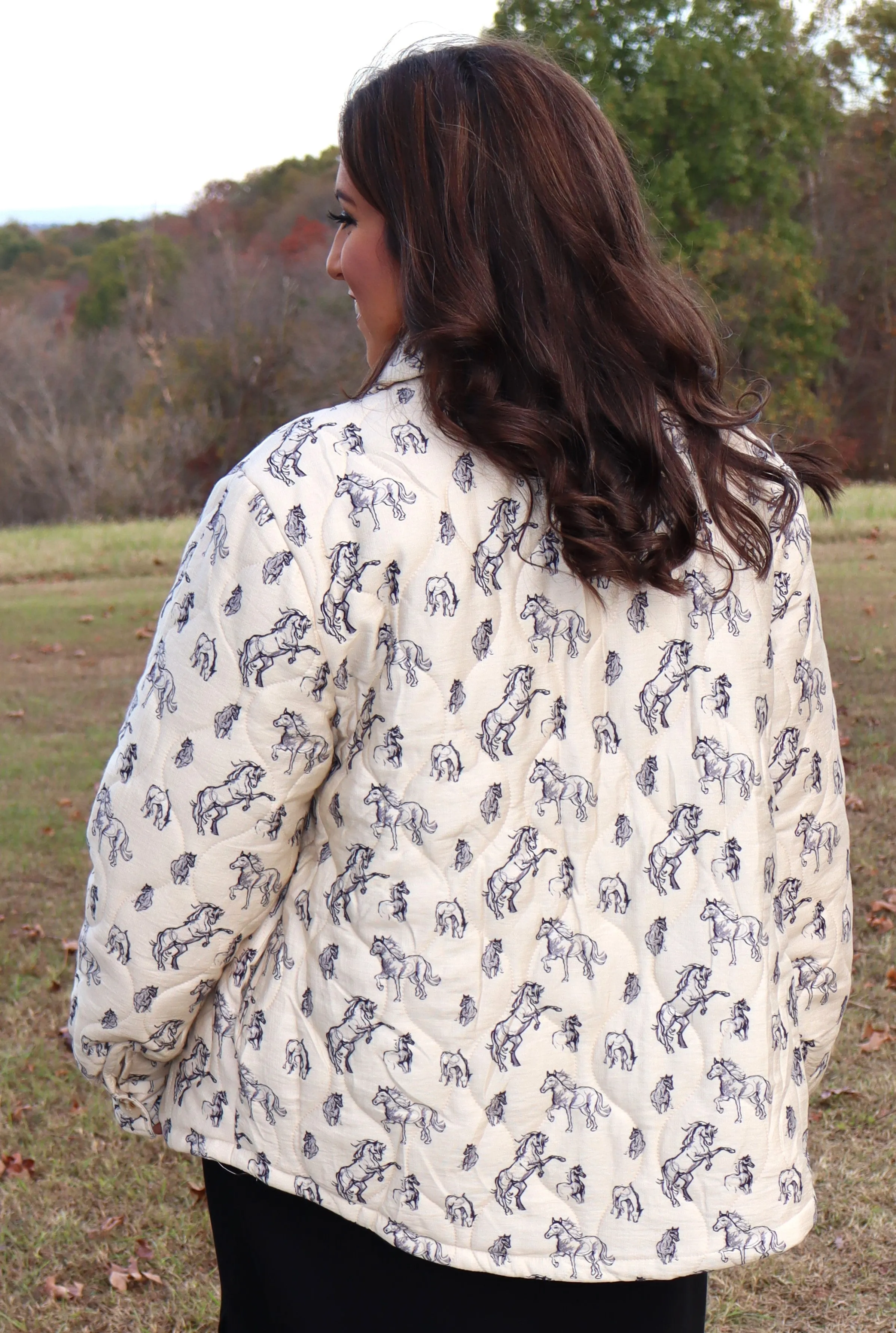 Run Like The Wind Quilted Horse Jacket