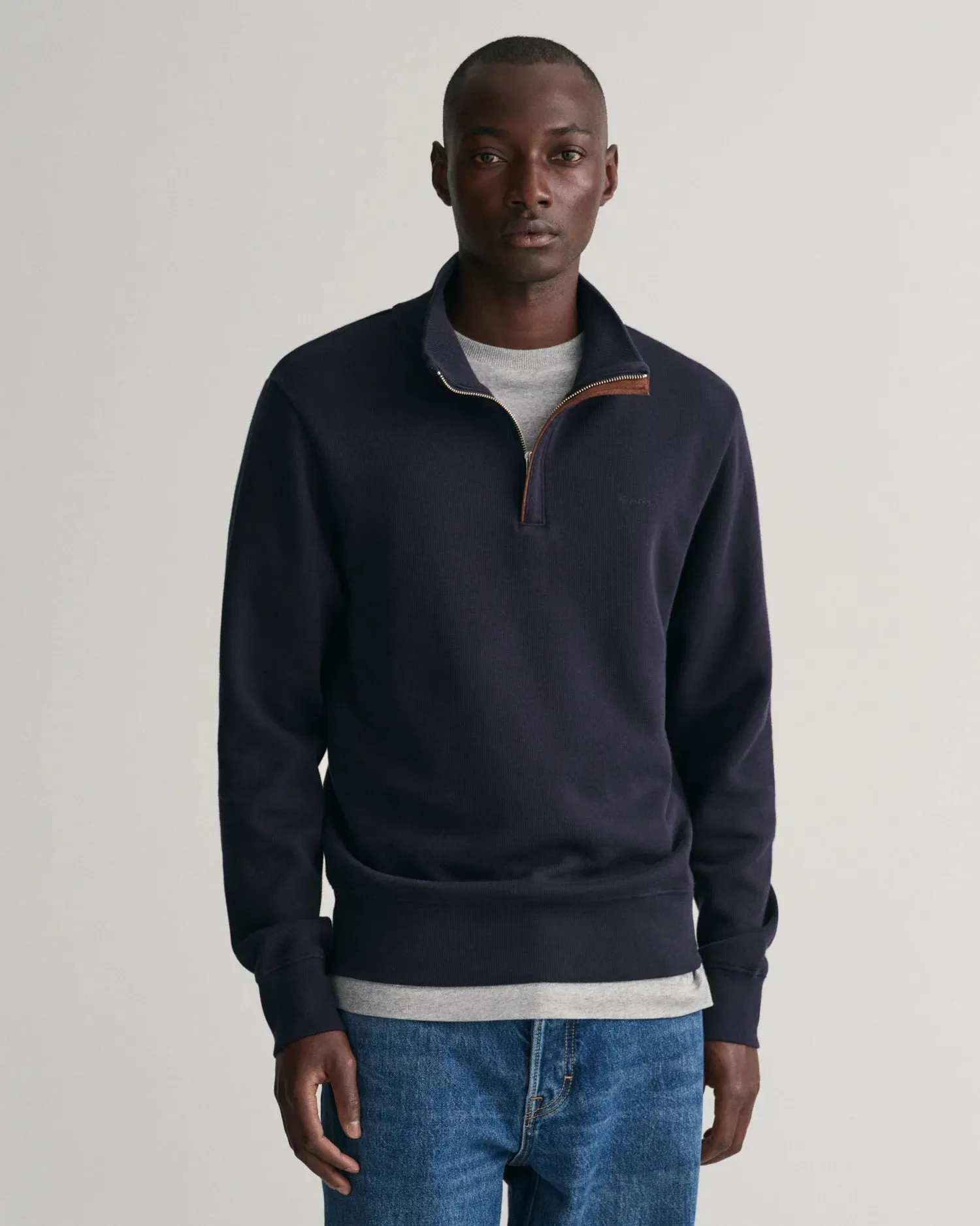 Sacker Rib Half Zip - Evening Blue