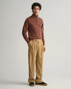 Sacker Rib Half Zip - Weathered Brown