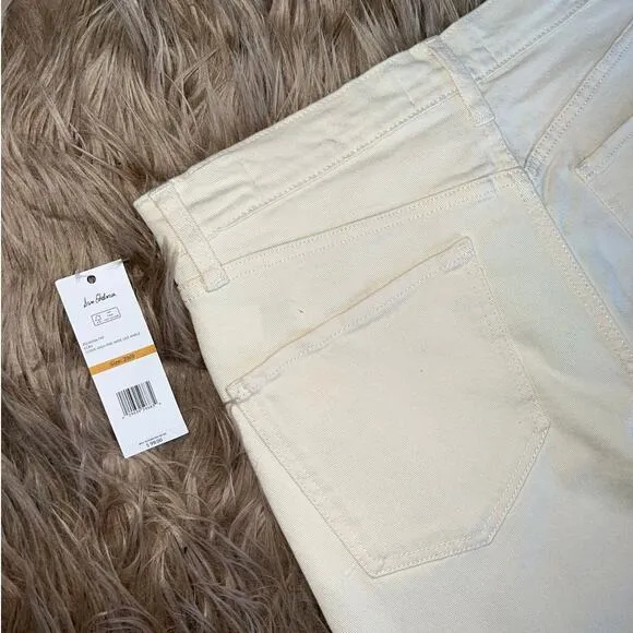 Sam Edelman Codie High Rise Wide Leg Ankle Jeans Cream size 29/8