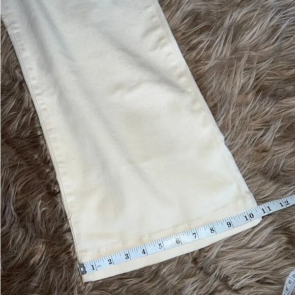 Sam Edelman Codie High Rise Wide Leg Ankle Jeans Cream size 29/8