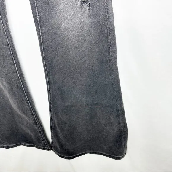 SANDRINE ROSE Super Flare Wide Leg Jeans Black NWT in Size 26