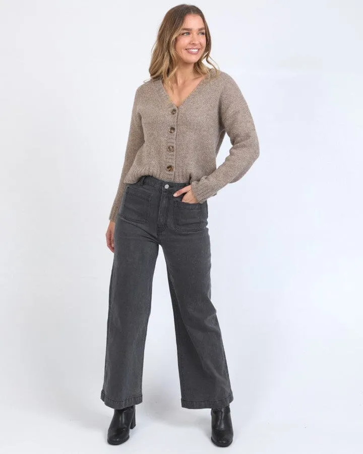 SARAH WIDE LEG JEAN WASHED BLACK