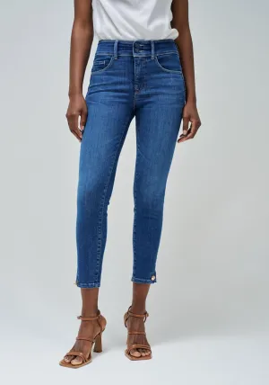 Secret Cropped Skinny Jeans - Blue
