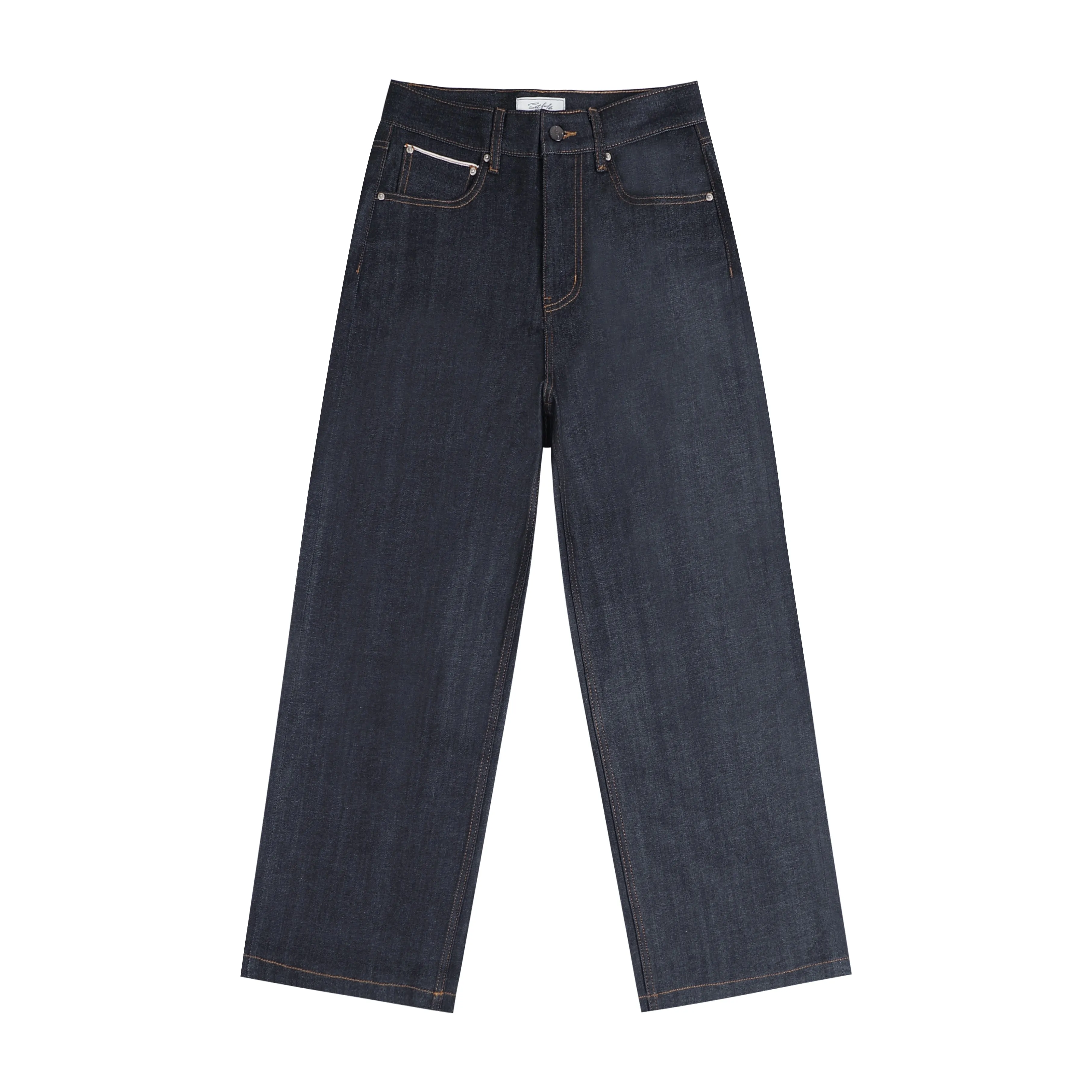 Selvedge Wide-Leg Jeans