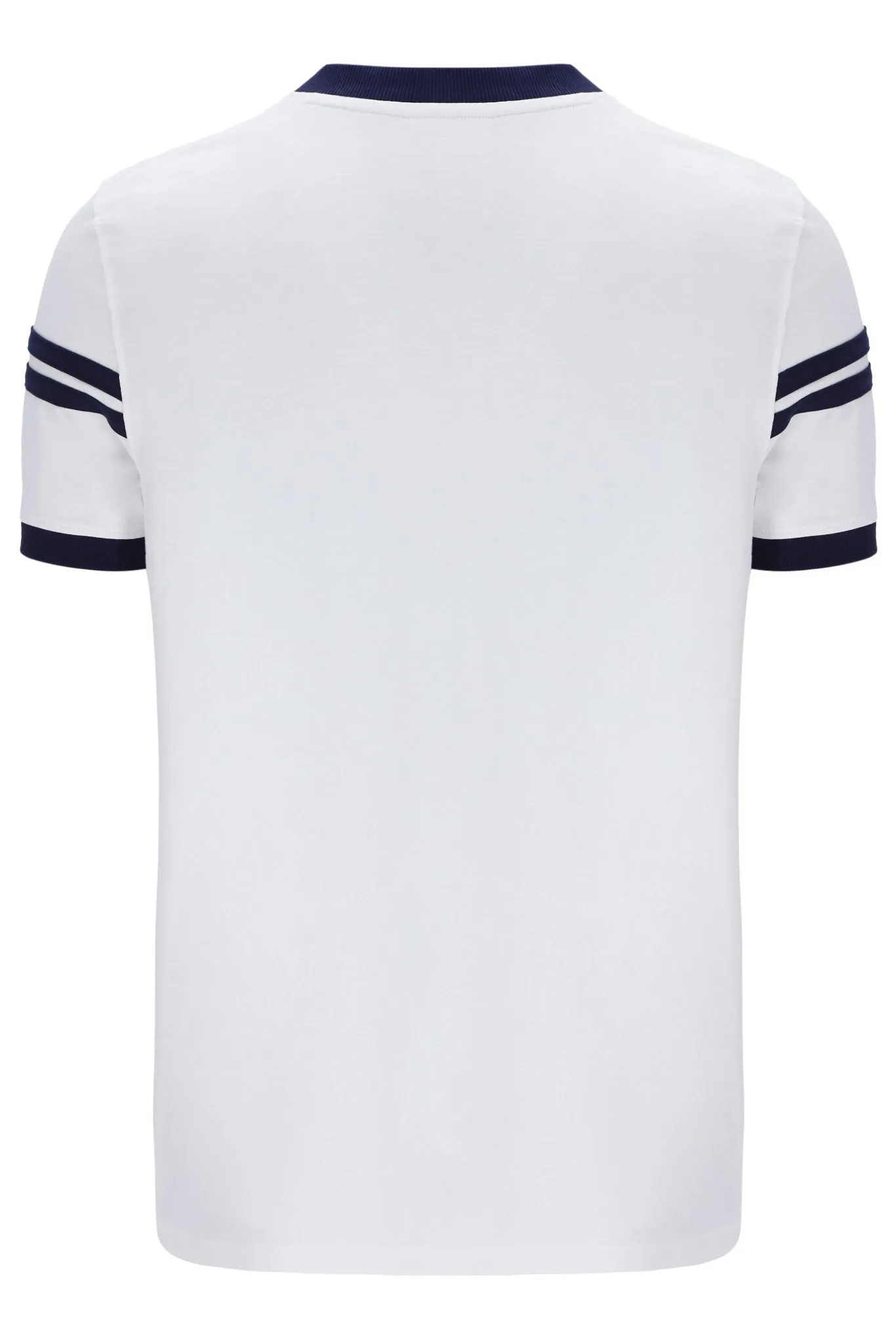 Sergio Tacchini Orion Davis Ringer Tee In White/Maritime Blue