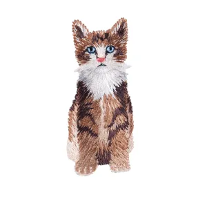 Sew On Motifs Lace Jeans Dresses Garments Appliques Patches 6.3cm -Long Hair Cat