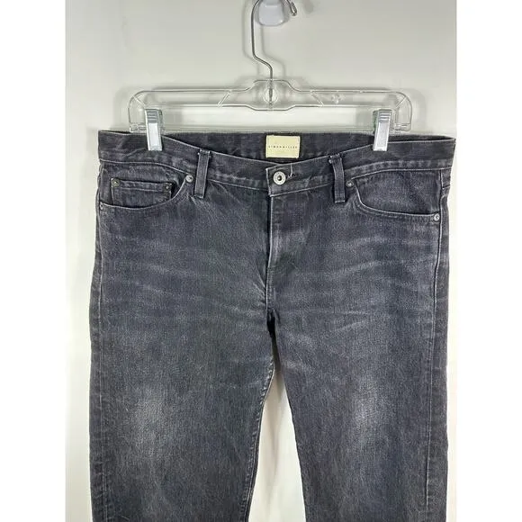 Simon Miller Black Cropped Wide Leg Jeans Size 30 W005 Crop Bora