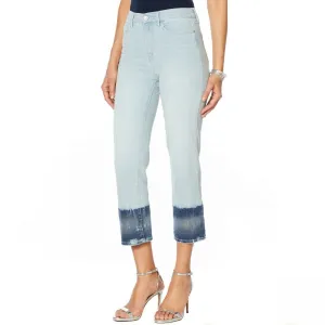 Skinnygirl Women's High Rise Straight Cropped Jeans