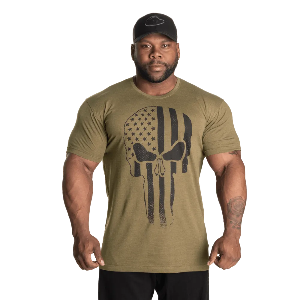 Skull Standard Tee - Army Green Melange