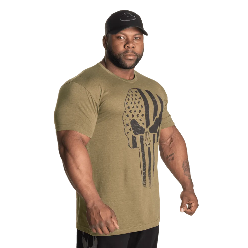 Skull Standard Tee - Army Green Melange