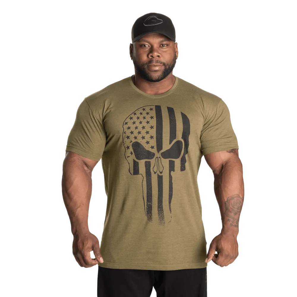 Skull Standard Tee - Army Green Melange
