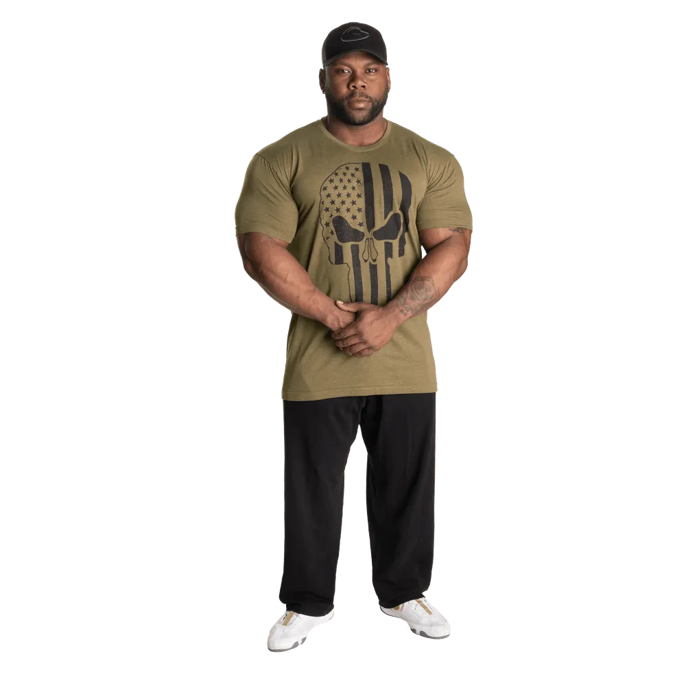 Skull Standard Tee - Army Green Melange
