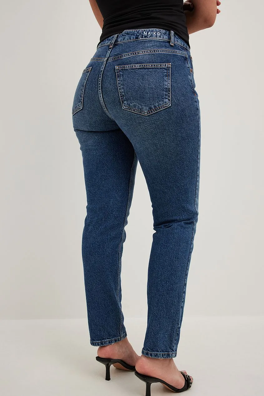 Slim Mid Waist Jeans For Womens