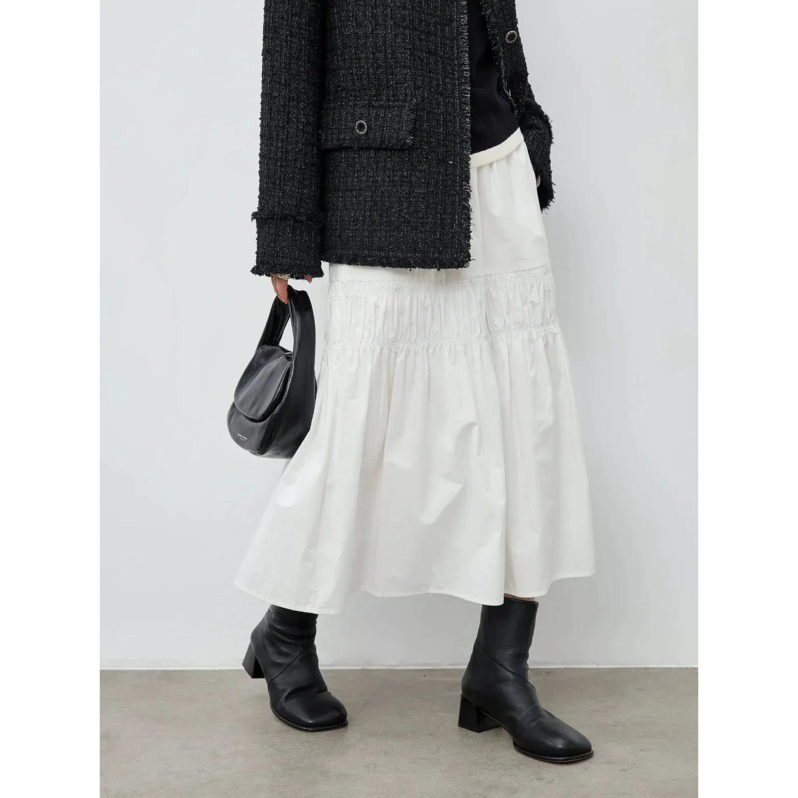 Sophisticated Cotton A-line Skirt