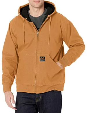 Staghorn Sherpa Canvas Hooded Jacket, TAN, L