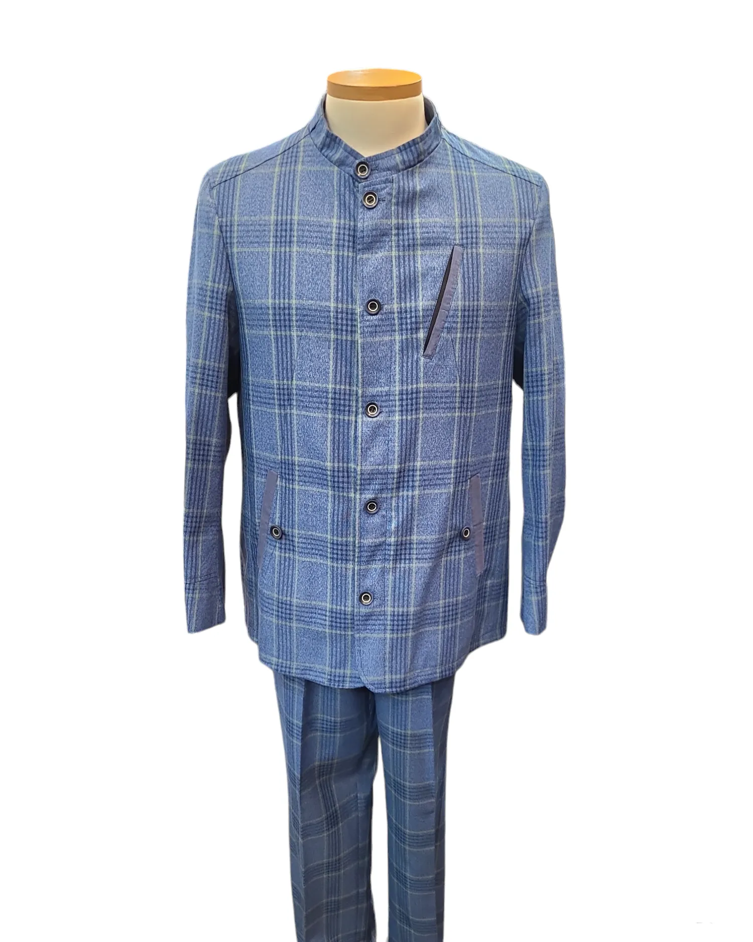 Steven Land Banded Collar Suit