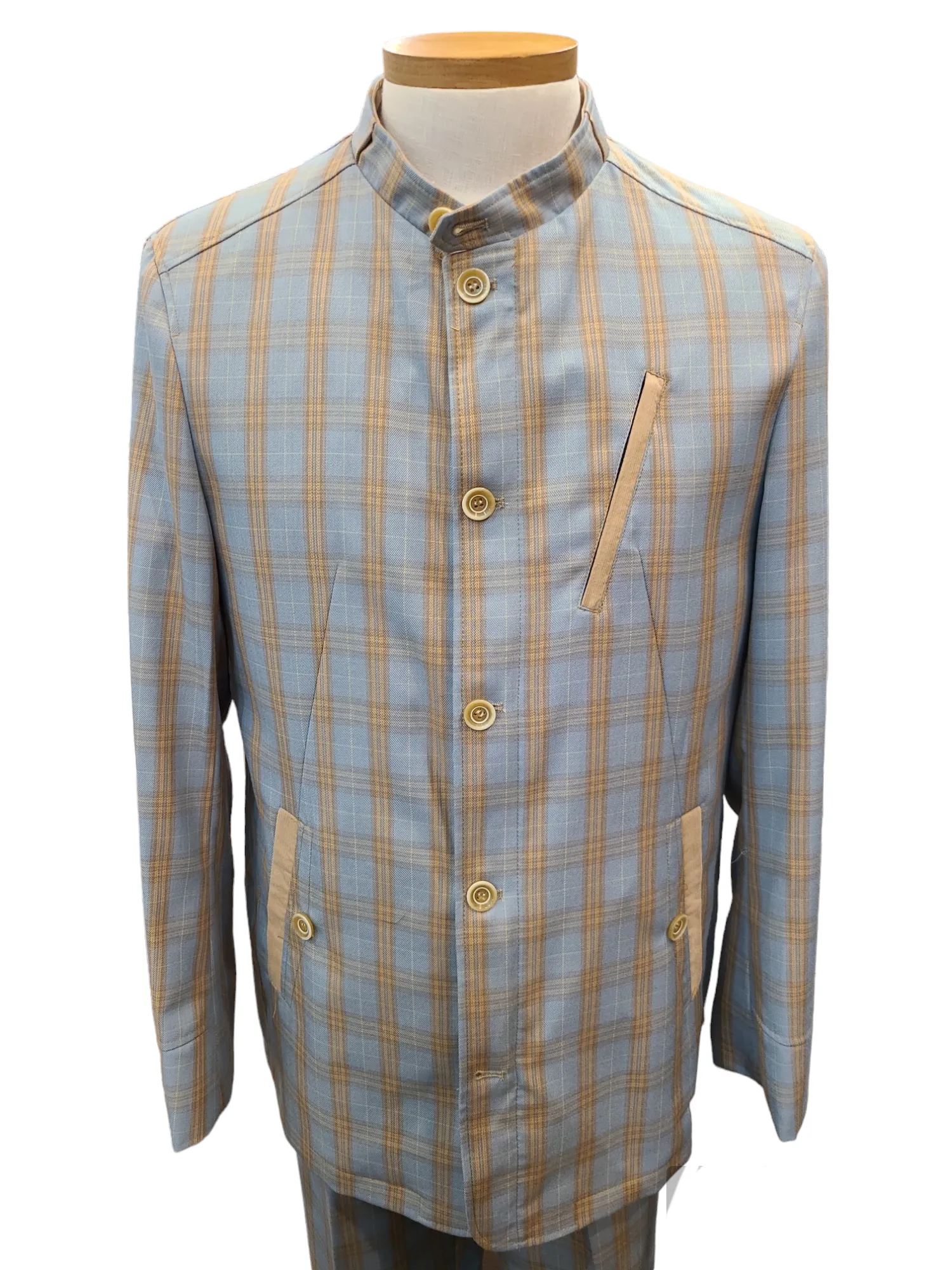 Steven Land Banded Collar Suit