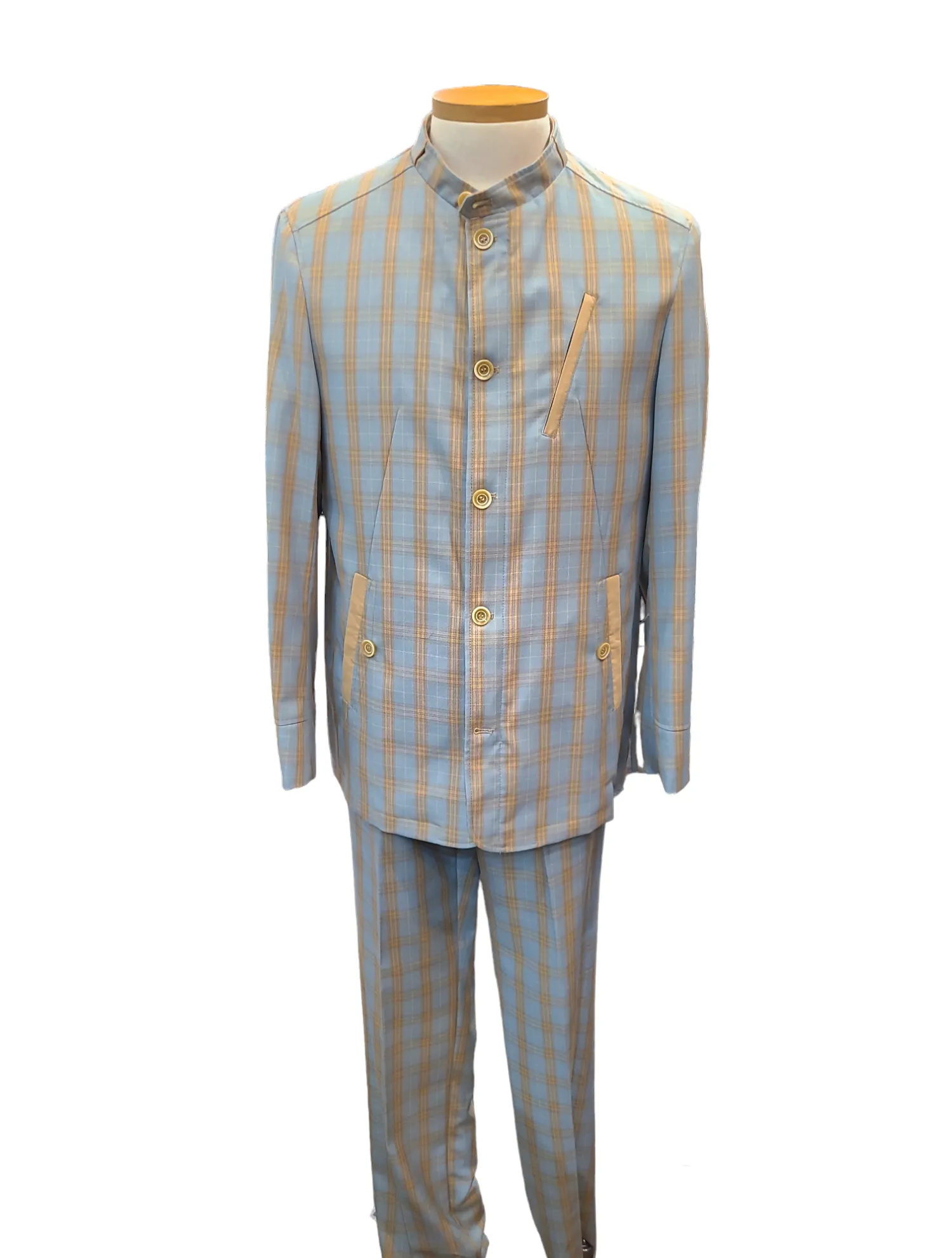 Steven Land Banded Collar Suit