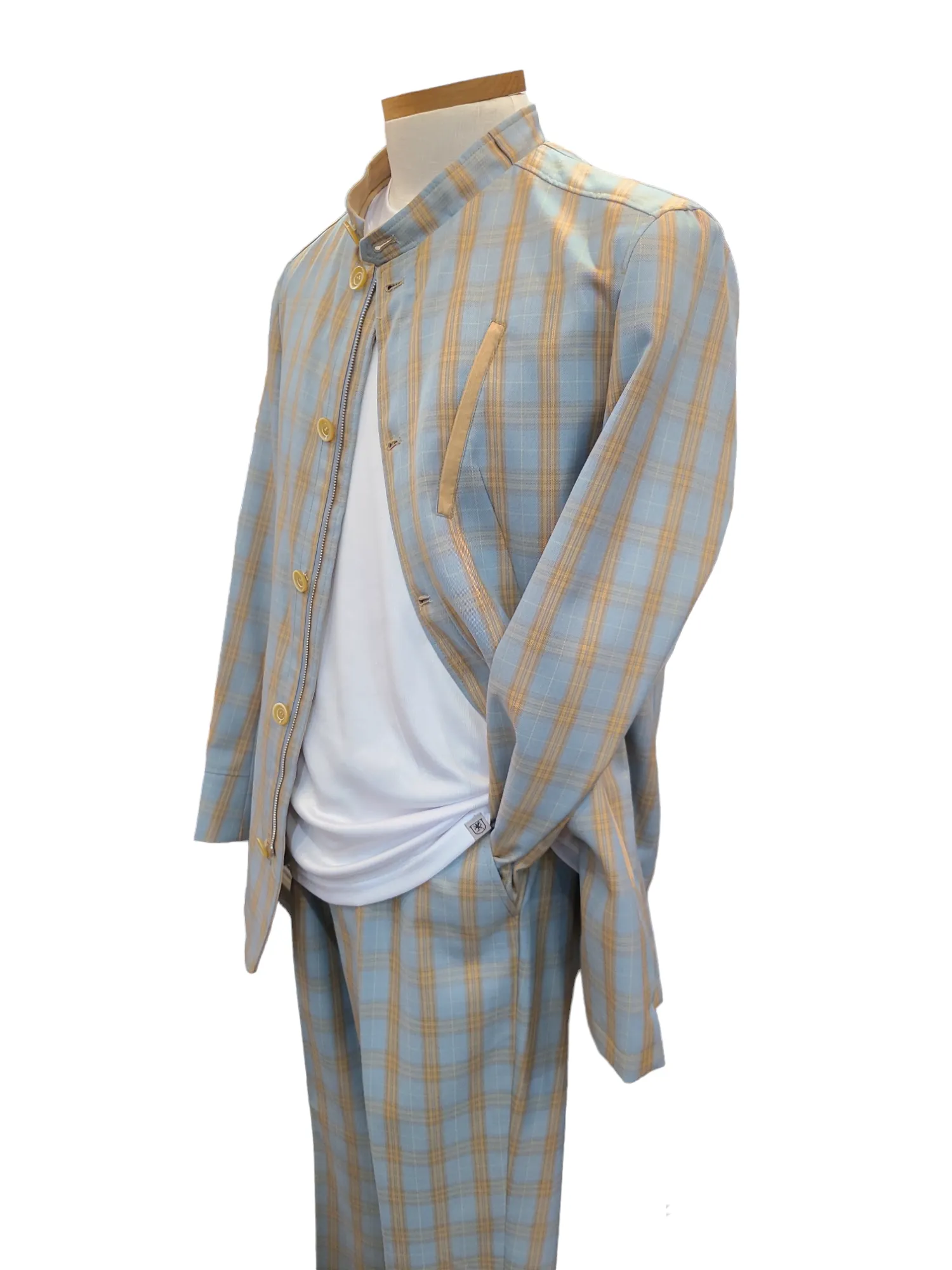 Steven Land Banded Collar Suit