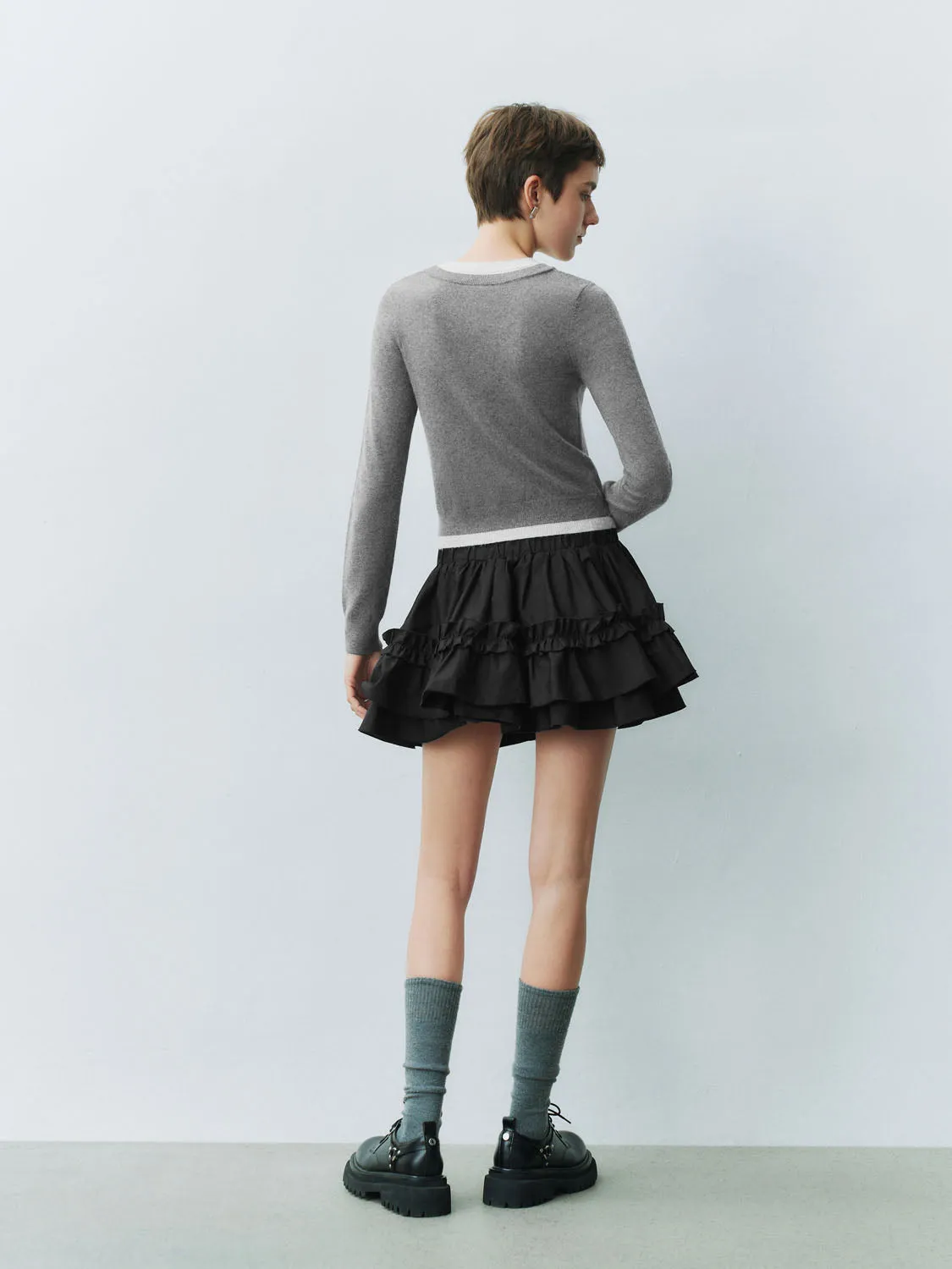 String Frill A-Line Skirts