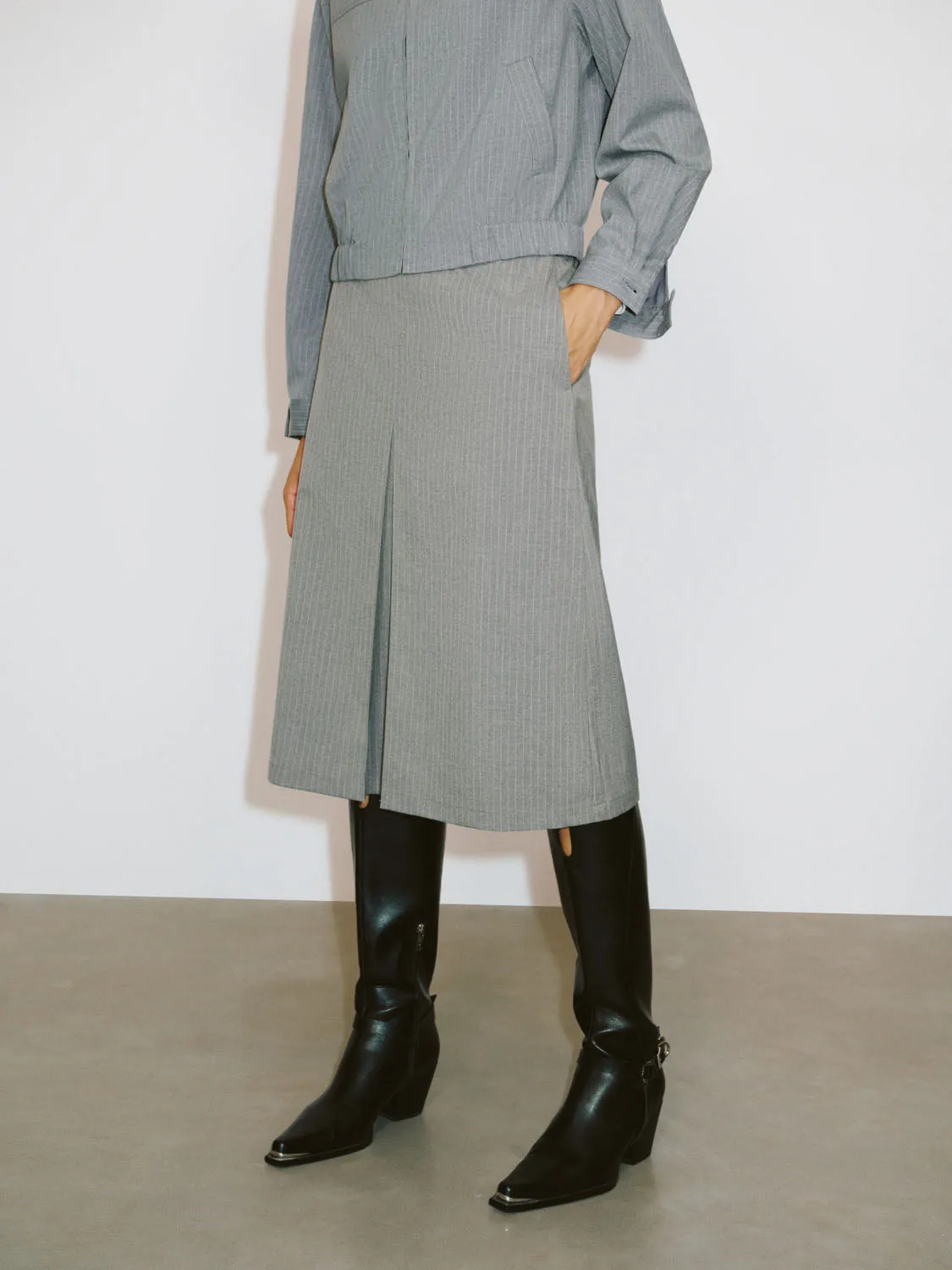 Striped A-Line Skirts