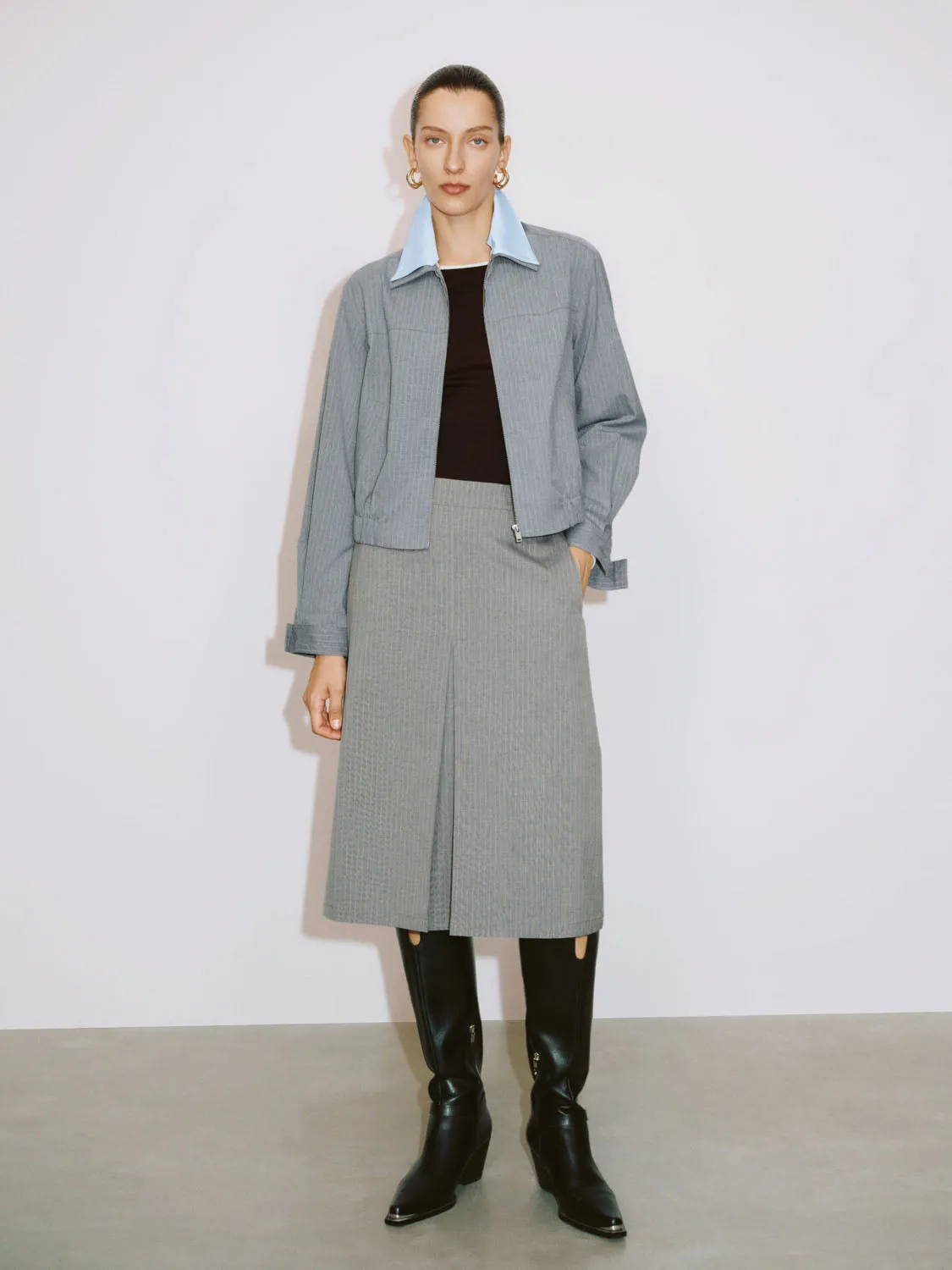 Striped A-Line Skirts