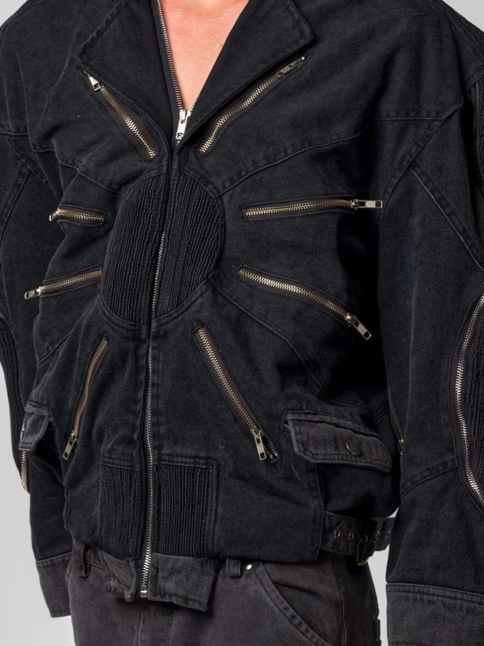 Sun of Metal Quilted Denim Jacket