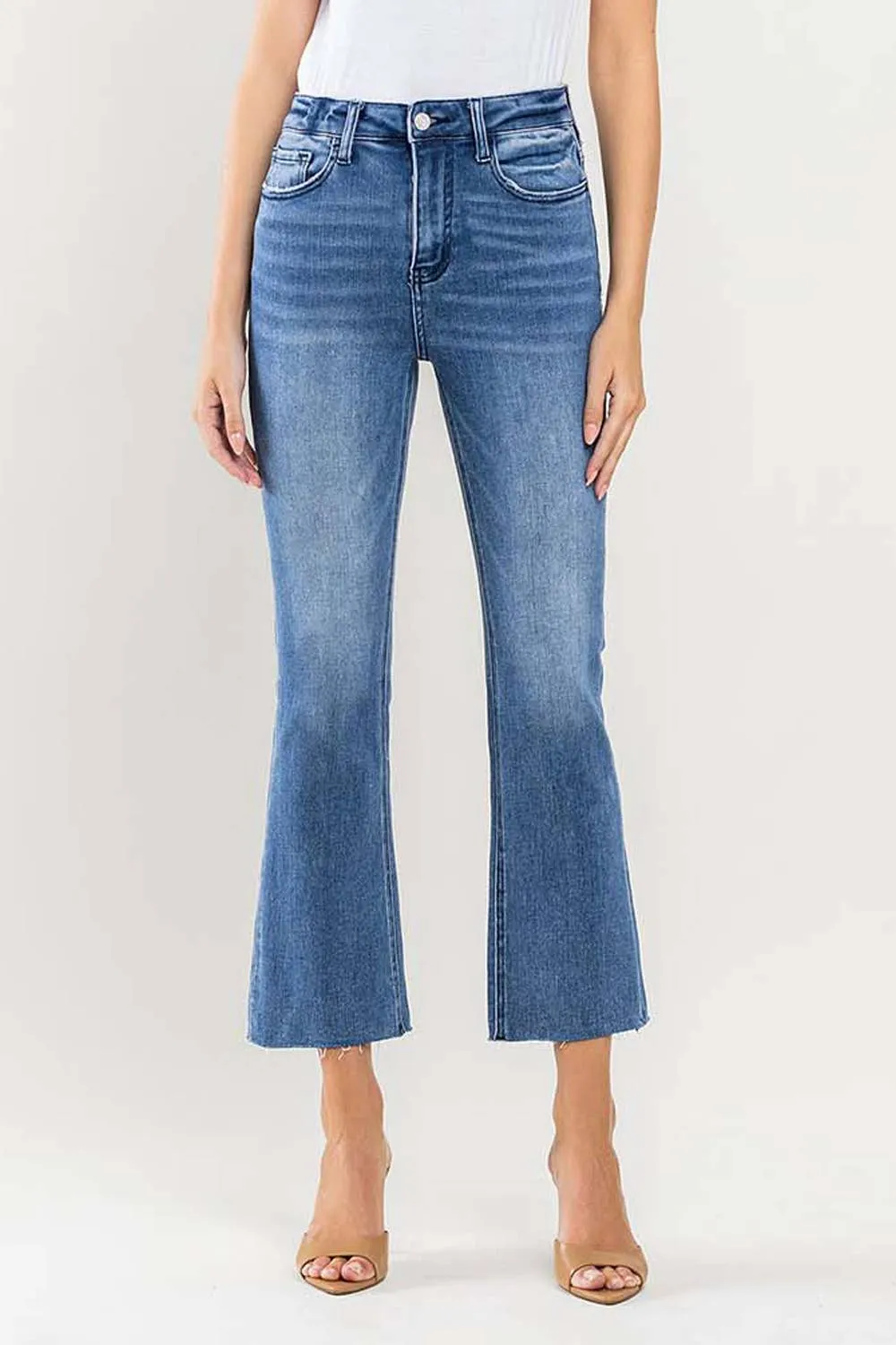 SUPER HIGH RISE KICK FLARE JEANS