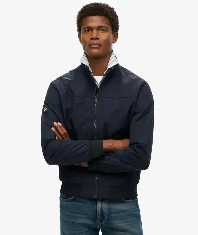 Superdry Mens Nylon Harrington Jacket Eclipse Navy