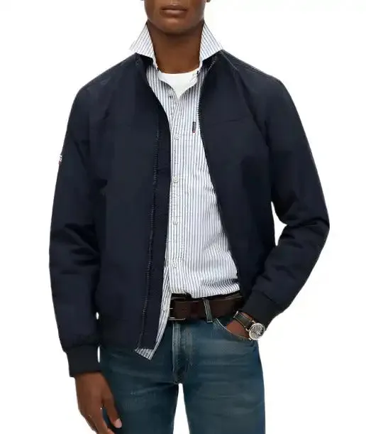 Superdry Mens Nylon Harrington Jacket Eclipse Navy