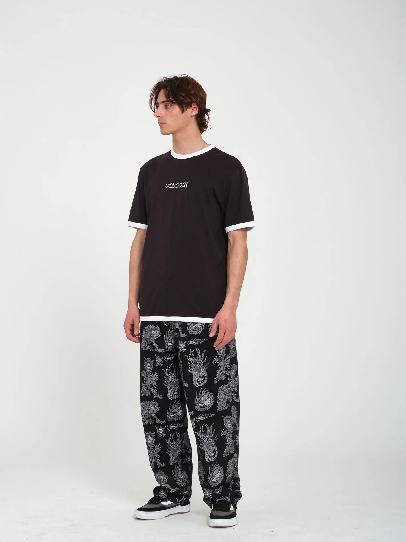 T-shirt Fullring Ringer - BLACK