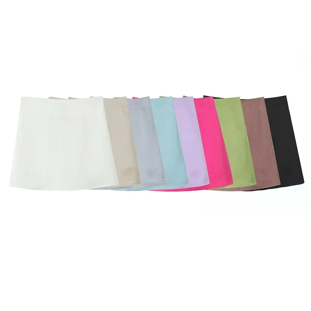 Tassha Boxer Satin Mini Skirts