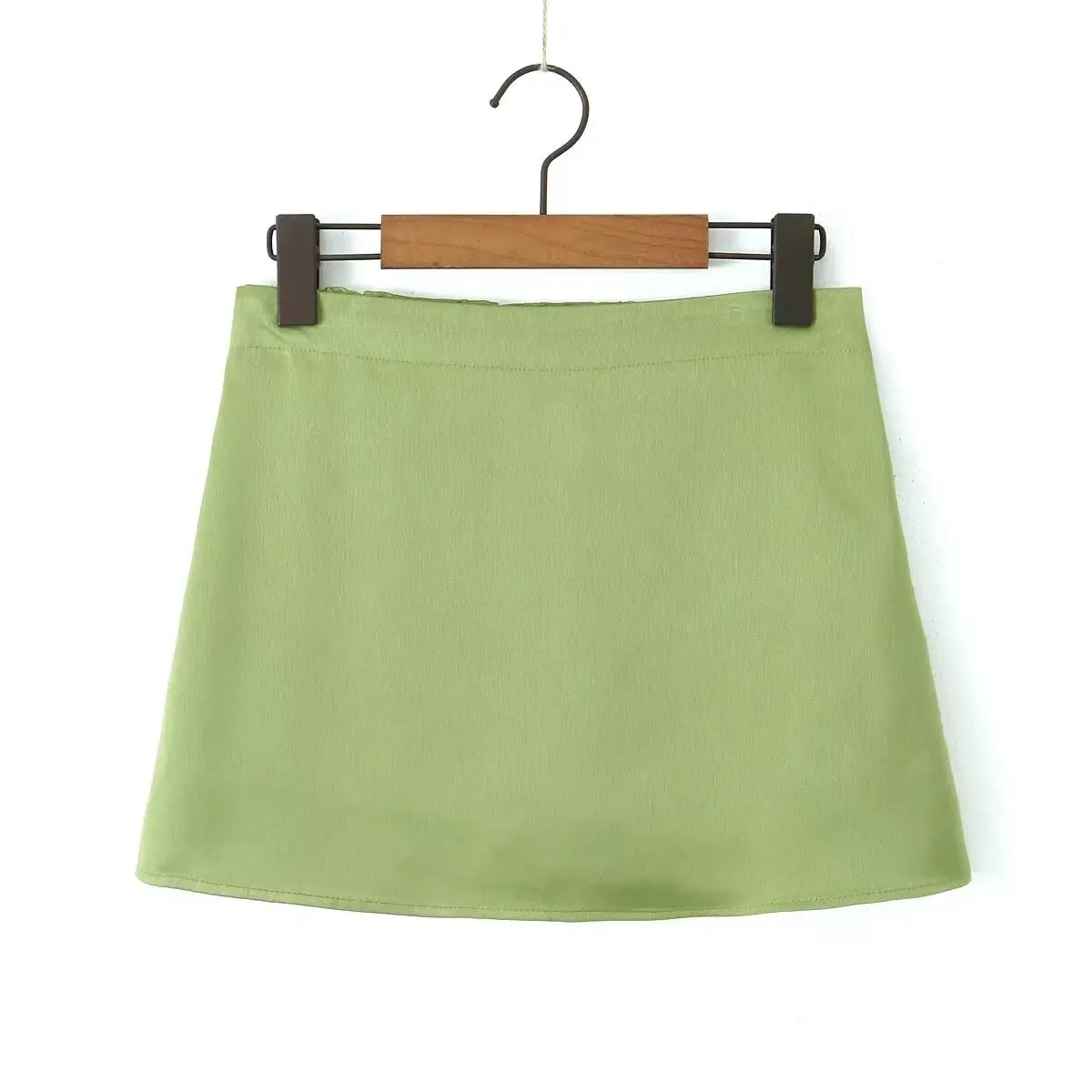 Tassha Boxer Satin Mini Skirts