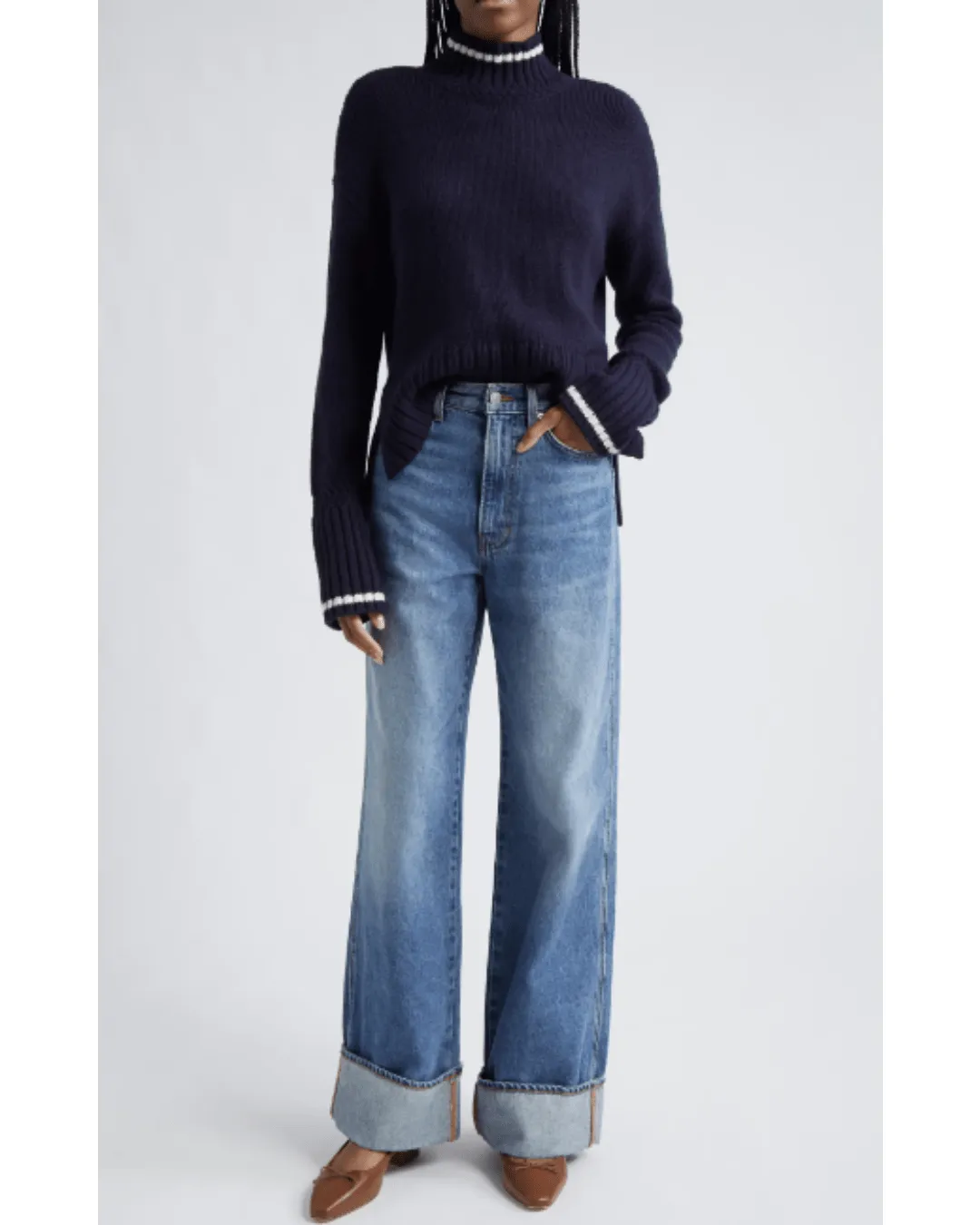 TAYLOR HIGH RISE WIDE LEG W/HIGH CUFF