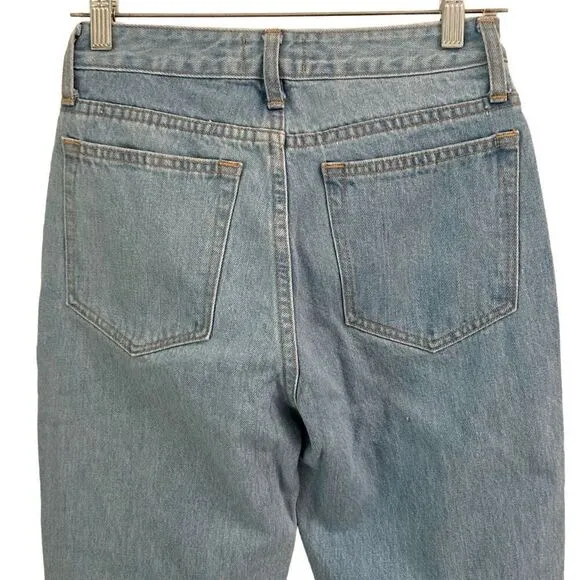 Taylor Stitch Rosie Jean Womens 26 In Washed Cone Mills Cropped Denim Jeans NEW