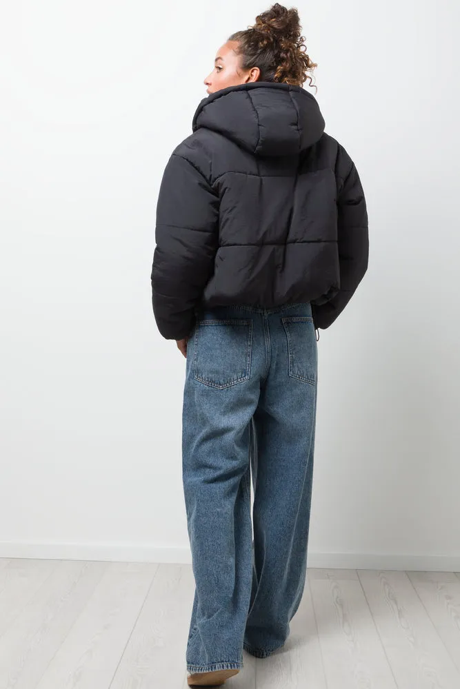Technical Pocket Puffer Jacket Black