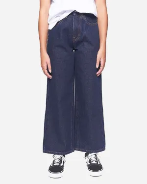 Teen Wide Leg - Raw Blue