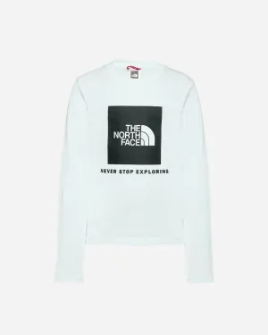 Teens L/S Box Logo Tee - White