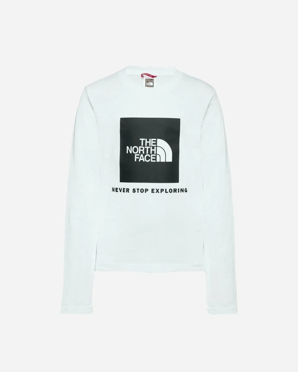 Teens L/S Box Logo Tee - White