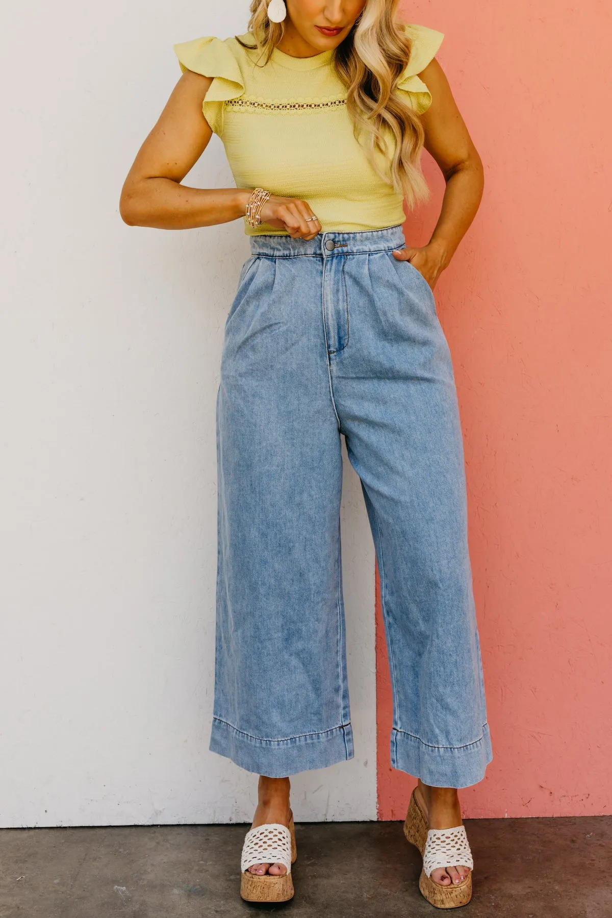 The Landyn Wide Leg Crop Jeans